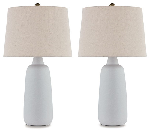 Avianic White Ceramic Table Lamp (Set of 2) Avianic White Ceramic Table Lamp (Set of 2)