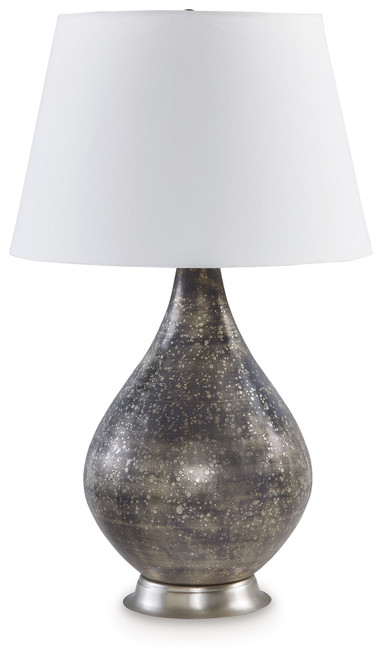 Bluacy Antique Gray Glass Table Lamp Bluacy Antique Gray Glass Table Lamp