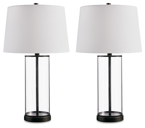 Wilmburgh Clear / Bronze Finish Glass Table Lamp (Set of 2) Wilmburgh Clear / Bronze Finish Glass Table Lamp (Set of 2)