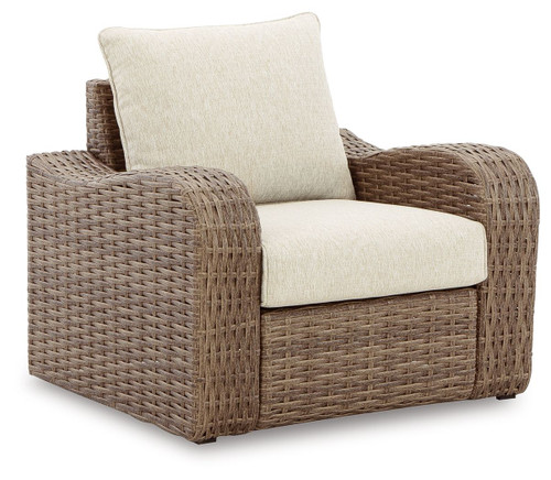 Sandy Bloom Beige Lounge Chair W/Cushion