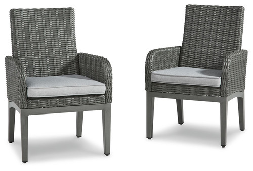 Elite Park Gray Arm Chair With Cushion (Set of 2) Elite Park Gray Arm Chair With Cushion (Set of 2)