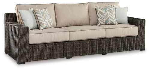Coastline Bay Brown Sofa With Cushion Coastline Bay Brown Sofa With Cushion