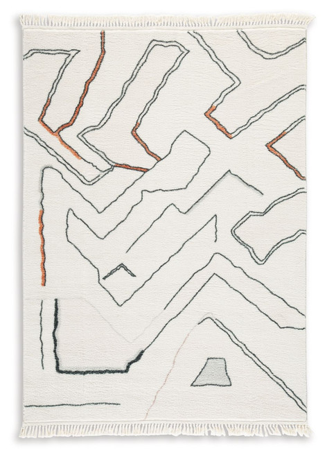 Cadeworth White / Black / Gray Medium Rug
