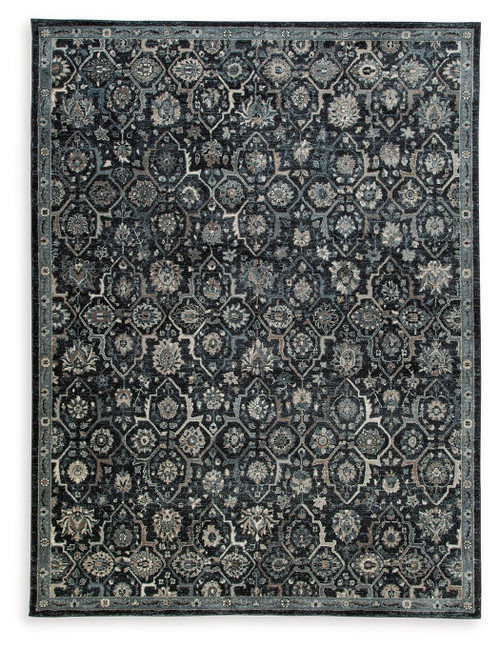 Hilcott Blue / Cream / Brown Large Rug