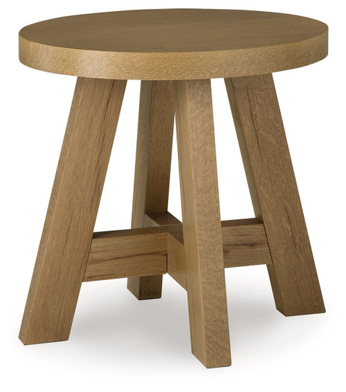 Brinstead Light Brown Oval End Table