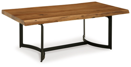 Fortmaine Brown / Black Rectangular Cocktail Table