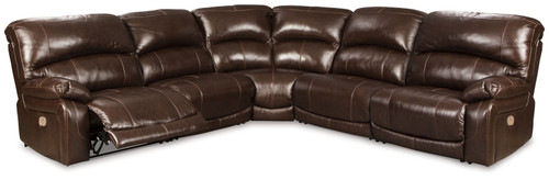 Hallstrung Chocolate 5-Piece Power Reclining Sectional Hallstrung Chocolate 5-Piece Power Reclining Sectional