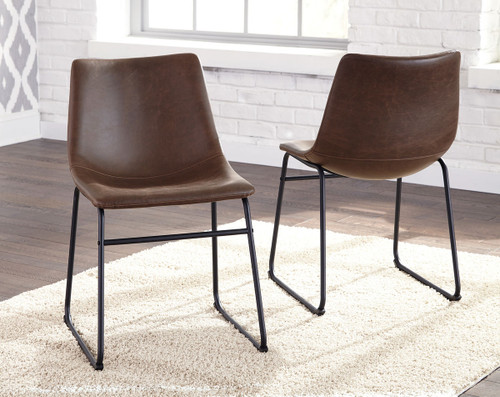 Centiar Brown / Black Dining Upholstered Side Chair (Set of 2)