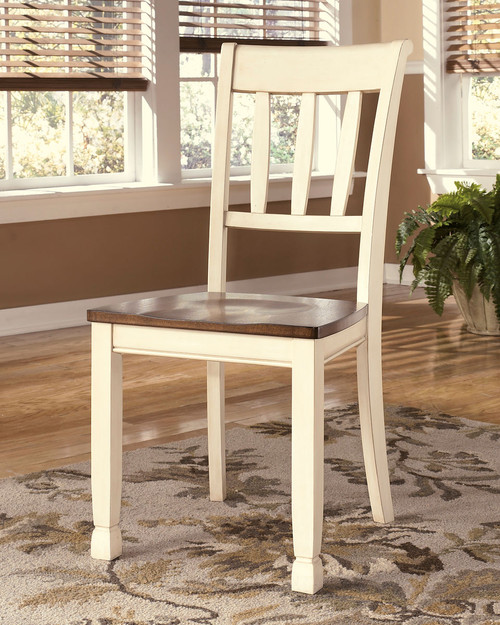 Whitesburg Brown / Cottage White Dining Room Side Chair (Set of 2)