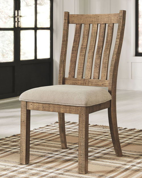 Grindleburg Light Brown Dining Upholstered Side Chair (Set of 2)