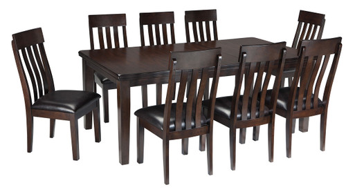 Haddigan Dark Brown 9 Pc. Extension Table, 8 Side Chairs