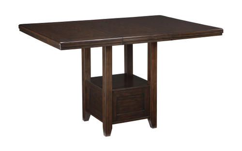 Haddigan Dark Brown Rectangular Dining Room Counter Ext Table Haddigan Dark Brown Rectangular Dining Room Counter Ext Table