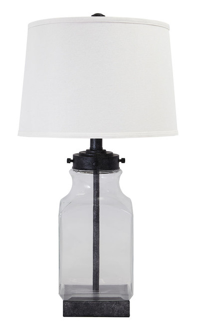 Sharolyn Transparent / Silver Finish Glass Table Lamp Sharolyn Transparent / Silver Finish Glass Table Lamp
