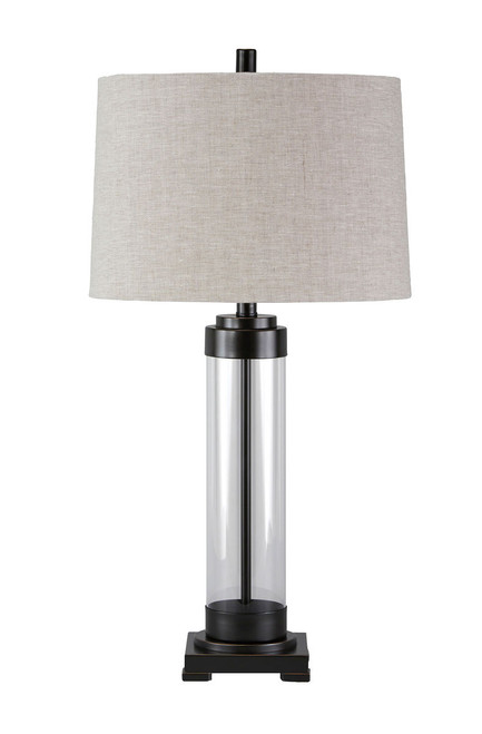 Talar Clear / Bronze Finish Glass Table Lamp Talar Clear / Bronze Finish Glass Table Lamp