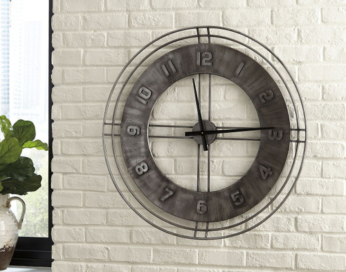 Ana Antique Gray Wall Clock