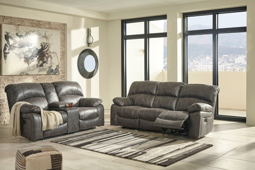 Dunwell Steel 2 Pc. Power Sofa, Loveseat