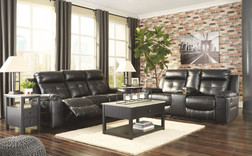 Kempten Black 2 Pc. Reclining Sofa, Loveseat Kempten Black 2 Pc. Reclining Sofa, Loveseat