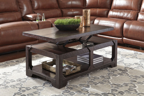 Rogness Rustic Brown Lift Top Cocktail Table