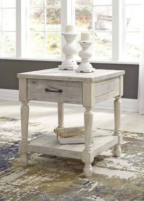 Shawnalore Whitewash Rectangular End Table