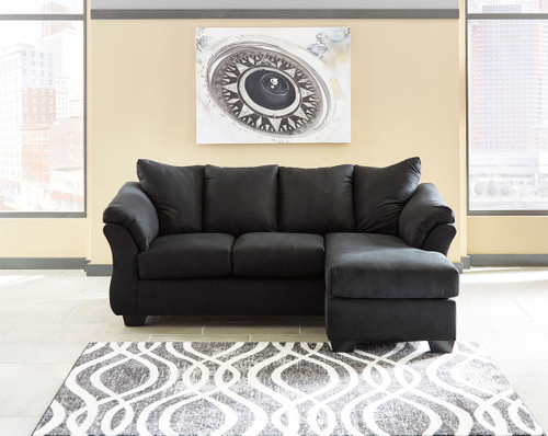 Darcy Black Sofa Chaise