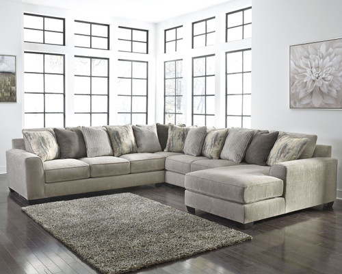Ardsley Pewter Left Arm Facing Sofa 4 Pc Sectional