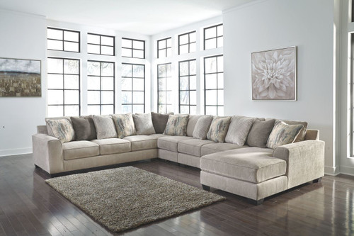Ardsley Pewter Left Arm Facing Sofa 5 Pc Sectional