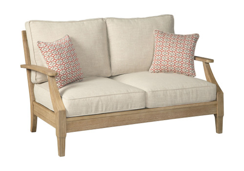 Clare Beige Loveseat W/Cushion