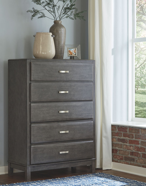 Caitbrook Gray Five Drawer Chest Caitbrook Gray Five Drawer Chest