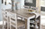 Skempton White 3 Pc. Counter Table, 2 Upholstered Barstools