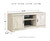 Bellaby Whitewash 2 Pc. 63" TV Stand With Fireplace Insert Glass/Stone