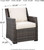 Easy Dark Brown / Beige Lounge Chair W/Cushion
