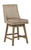 Tallenger Beige Upholstered-Swivel Barstool (Set of 2)