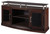 Chanceen Dark Brown 2 Pc. 60" TV Stand With Faux Firebrick Fireplace Insert