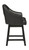 Tallenger Black / Dark Brown Upholstered Swivel Barstool (Set of 2)