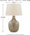 Mari Gray / Gold Finish Glass Table Lamp
