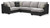 Bilgray Pewter Left Arm Facing Sofa 3 Pc Sectional