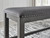 Myshanna Gray Double Upholstered Bench