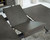 Hallanden Black / Gray 7 Pc. Extension Table, 4 Side Chairs, Bench, Server