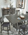 Hallanden Gray Rectangular Dining Room Counter Ext Table