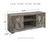Wynnlow Gray 2 Pc. 63" TV Stand With Faux Firebrick Fireplace Insert