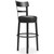 Valebeck Black Tall Upholstered Swivel Barstool
