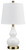 Makana White / Brass Glass Table Lamp