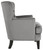 Romansque Gray Accent Chair Velvety