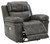 Edmar Charcoal Power Recliner/Adj Headrest