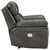 Edmar Charcoal Power Recliner/Adj Headrest