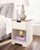 Vaibryn White / Brown / Beige One Drawer Night Stand Youth