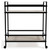 Waylowe Black / Tan Bar Cart