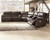 Ricmen Walnut Power Reclining 3 Pc Sectional