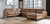Baskove Auburn Left Arm Facing Loveseat 4 Pc Sectional