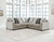 Ardsley Pewter Right Arm Facing Loveseat 3 Pc Sectional